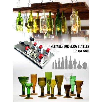 Cortador de Vidro Profissional de 1 Peça para Garrafas, Material de Aço Inoxidável, Ferramenta de Corte DIY, Máquina para Cortar Garrafas de Vinho e Cerveja
