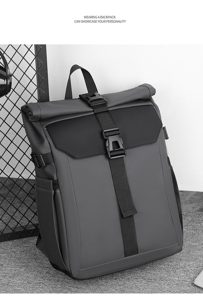 Men's Backpack Roll Top Bag Waterproof Laptop Compartment for Work Travel School Bag Hiking Bookbag Mens Gifts