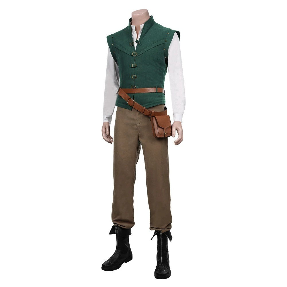 Anime Flynn Rider Tangled Rapunzel Cosplay Costume Adult Carnival Uniform Halloween Anime Halloween Costumes Vest Accessories