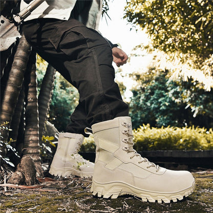 Botas impermeáveis de alta qualidade para homens grandes para caminhadas e treinamento em campo de batalha ao ar livre no outono de 2025