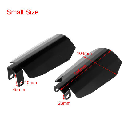 Par de Protetores de Mão de Motocicleta Sombra Preta com Corte de Caixão para Harley Sportster XL Dyna Baggers Proteção Contra Vento e Queda
