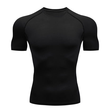 Men's Running Compression Tshirts Quick Dry Soccer Jersey Fitness Tight Sportswear Gym Sport Short Sleeve Shirt Breathable