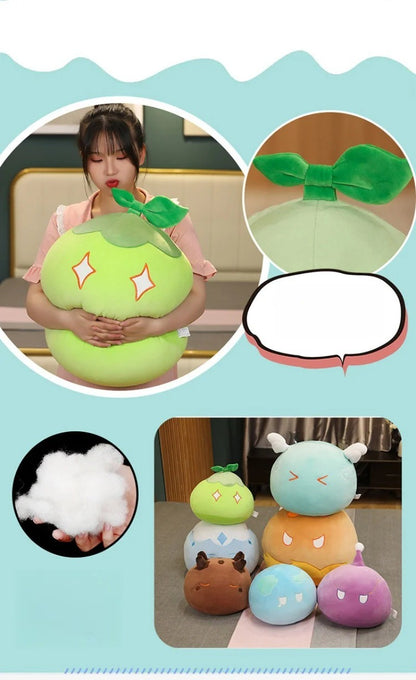 Genshin Slime Plush Throw Pillow Cute Genshin Impact Stuffed Cushio Sofa Decorative Throw Pillow Sleeping Back Cushion Decor