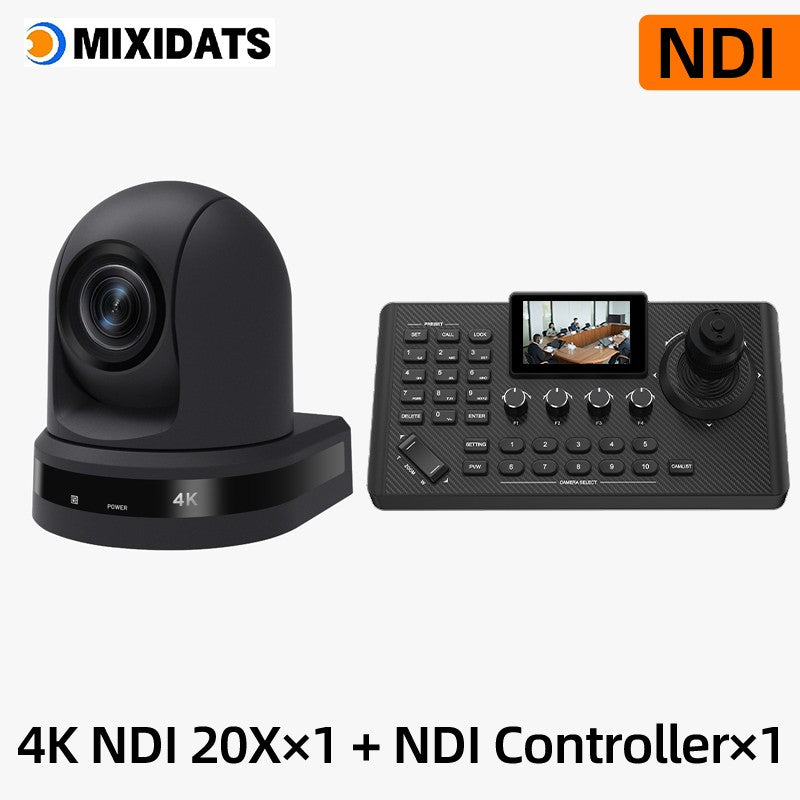 4K NDI  PTZ Camera 1-10pcs 20X Zoom Video Conference Camera for Church Business Meeting Optional 1 controller keyboard kit