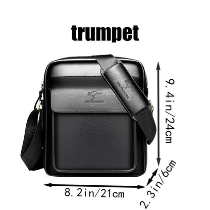 Men's shoulder bag, essential for business work, comes in large and small designs, simple crossbody bag