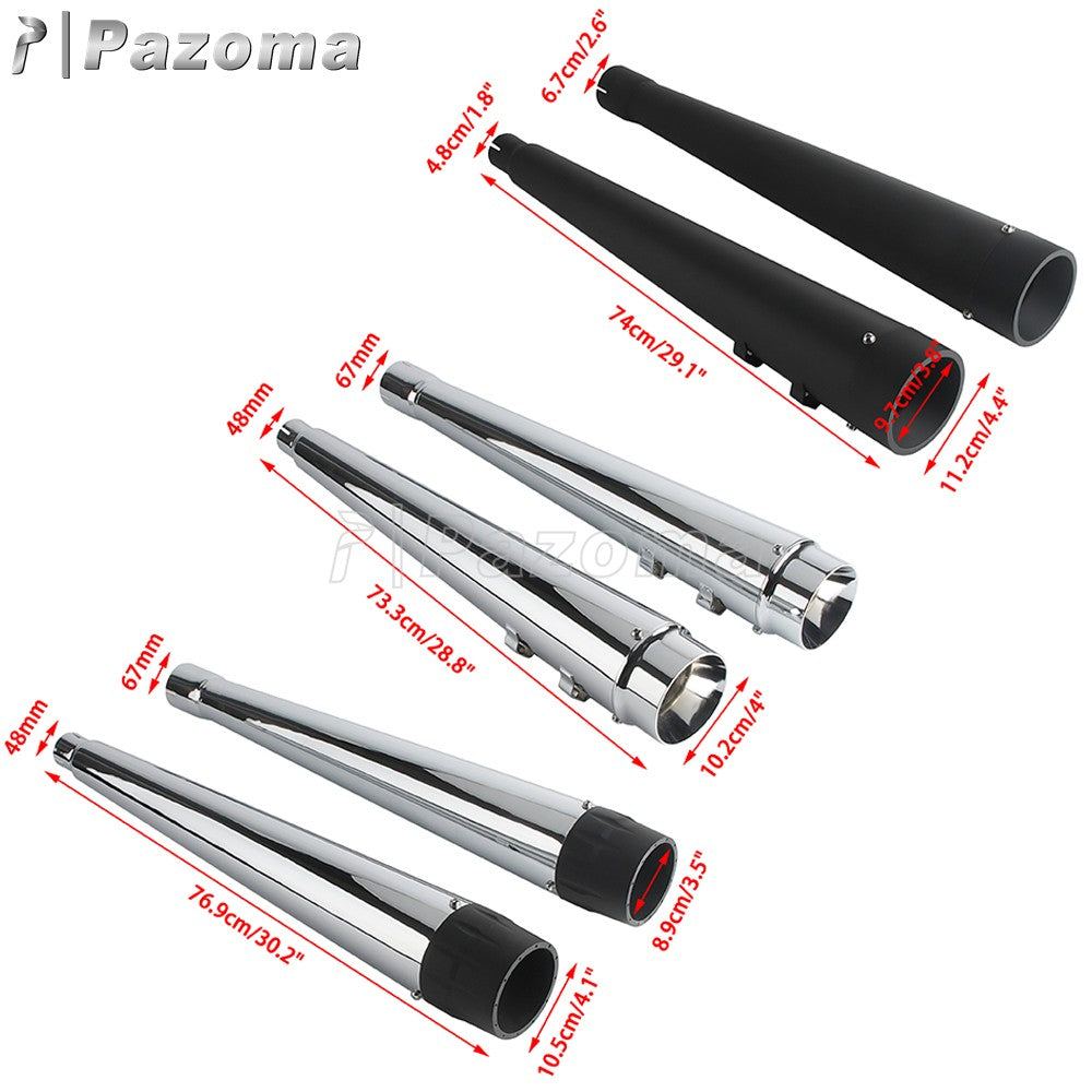 For Harley Touring Street Electra Glide Road King Special FLHRXS 2017-2023 Motorcycle Exhaust Muffler Slip-On Dual Exhaust Pipes