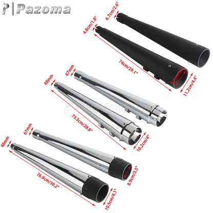 For Harley Touring Street Electra Glide Road King Special FLHRXS 2017-2023 Motorcycle Exhaust Muffler Slip-On Dual Exhaust Pipes
