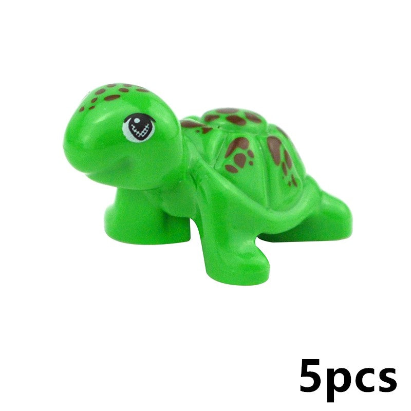 Creative DIY Model cute little Animal MOC Brick Building Blocks Pet Zoo Dog Duck Tortoise Penguin Cat Pig Bird Rabbit Toys