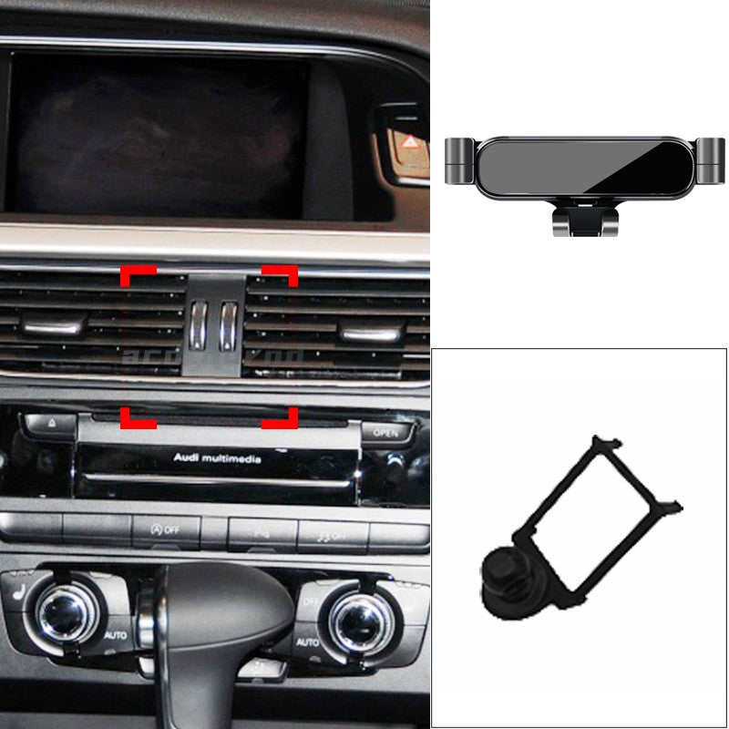 Car Phone Holder for Audi A4 B8 8KH B9 8WH A5 2009-2020 Gravity Navigation Bracket GPS Stand Air Outlet Clip Support Mount
