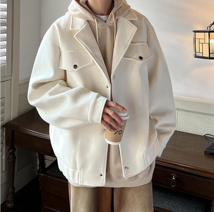 Men's Plus Size Winter Coat 3XL 5XL 300lbs Heavy Thick Wool Blend Trench Coat Vintage British Style Casual Pilot Jacket