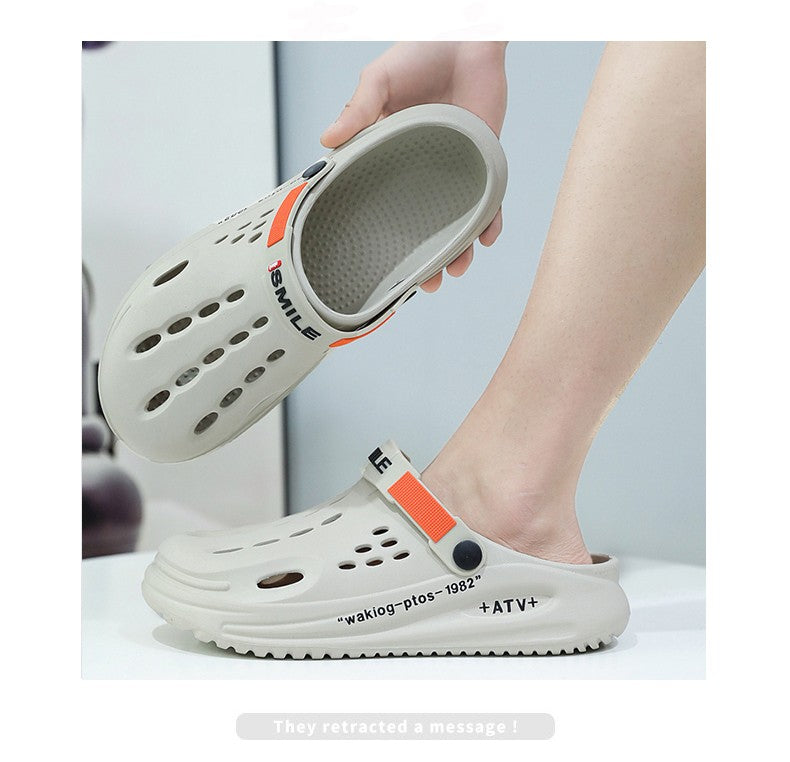 Big Size 47 Fashion Men Beach Sandals Outdoor Clogs Comfortable Indoor Slippers Trend Men Casual Shoes Home Garden Shoes Sandals