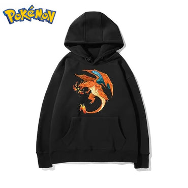 New Pokémon Cartoon Pattern Printed Men's and Women's Hoodies Autumn and Winter 2K Harajuku Large Size Casual Trend Thermal Top