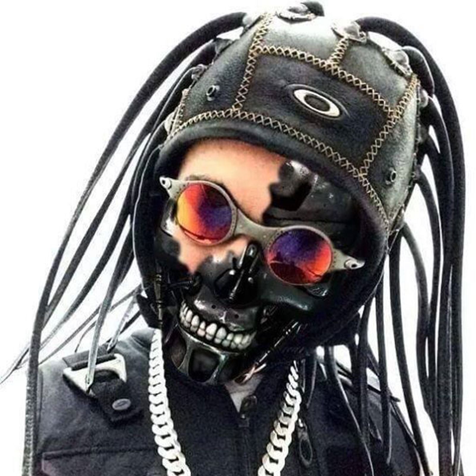 P-Jsmen Halloween Hat Party Costume Headgear Hip Hop Braids Wig Mask Adult Kids Men Boys Fashion Props Decoration