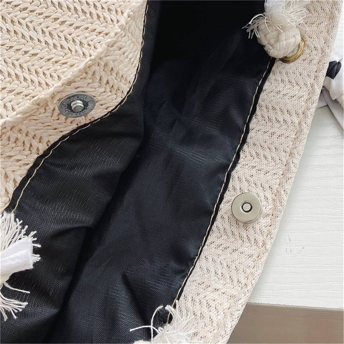 New Fashion Straw Shoulder Bags Fashion Large-Capacity Silk Scarf Tote Bag Beach Bag Women Shopping