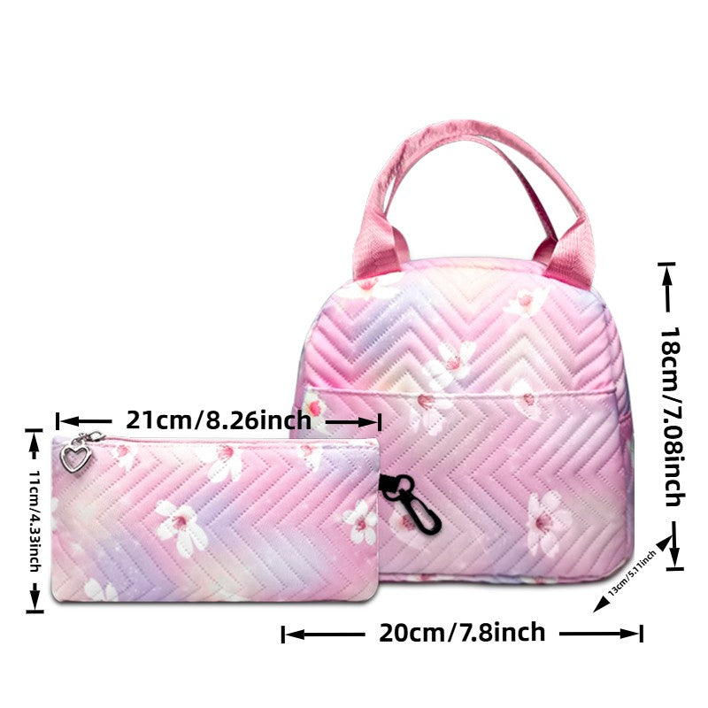 Mochila Mickey Minnie 3 Peças para Meninas e Meninos com Lancheira e Estojo, Mochila Escolar Fofa para Ensino Fundamental e Médio, Presente de Natal