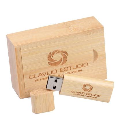 10PCS/LOT Wooden USB Flash Drive 128GB Pen Drive 64GB 32GB 4GB Memory Stick Wooden Box Free Custom Logo Creative Business Gifts