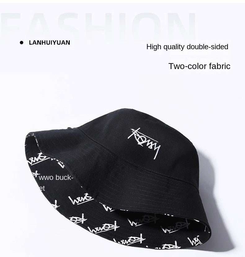 Big Head Letter Bucket Hat for Men Women XL Large Hip Hop Cap Fisherman Hat Summer Sun Hat Plus Size Panama
