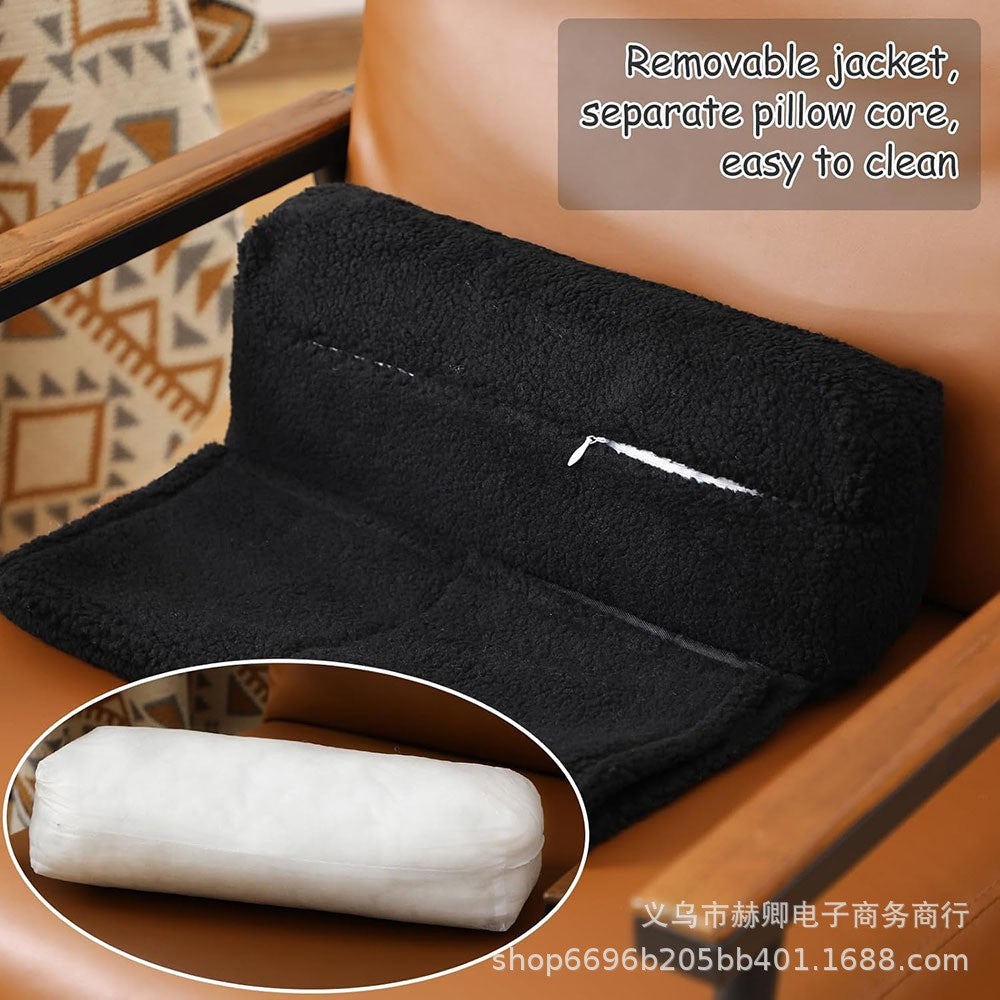 Recliner Pillow Neck Support Adjustable with Storage Pocket Sofa Cervical Spine Support Pillow for Travel and Home Sofa Armchair