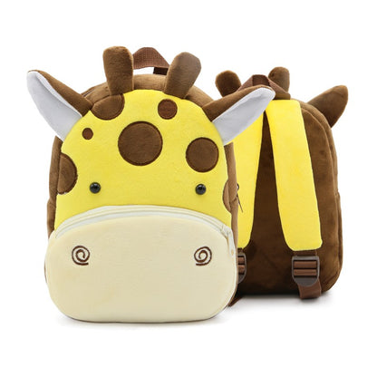 Mochila Infantil Meninos Meninas Animal Fofo Girafa Mochila de Pelúcia Pré-escolar Jardim de Infância