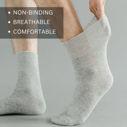7 Pairs Man Non Binding Diabetes Socks Comfortable Breathable Socks Suitable For Elderly Man For Fat Feet Men Plus Size39-48