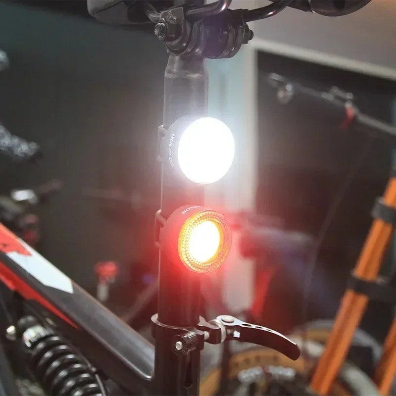 BUCKLOS Bicycle Rear Light Front Light 1100mAh LED COB Waterproof Bike Lamp USB Rechargeable Mtb Road Bike Taillights Bike Parts