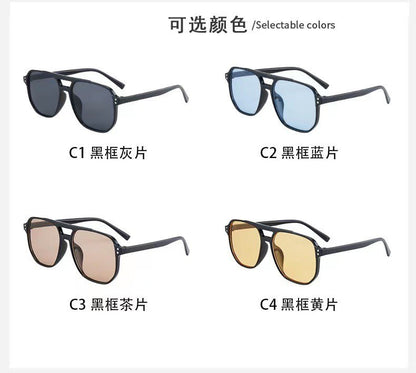 Vintage Men Women Big Sunglasses Men Square Shades Brand Designer Unisex Sun Glasses Black Lense Male Female Sunglasses UV400