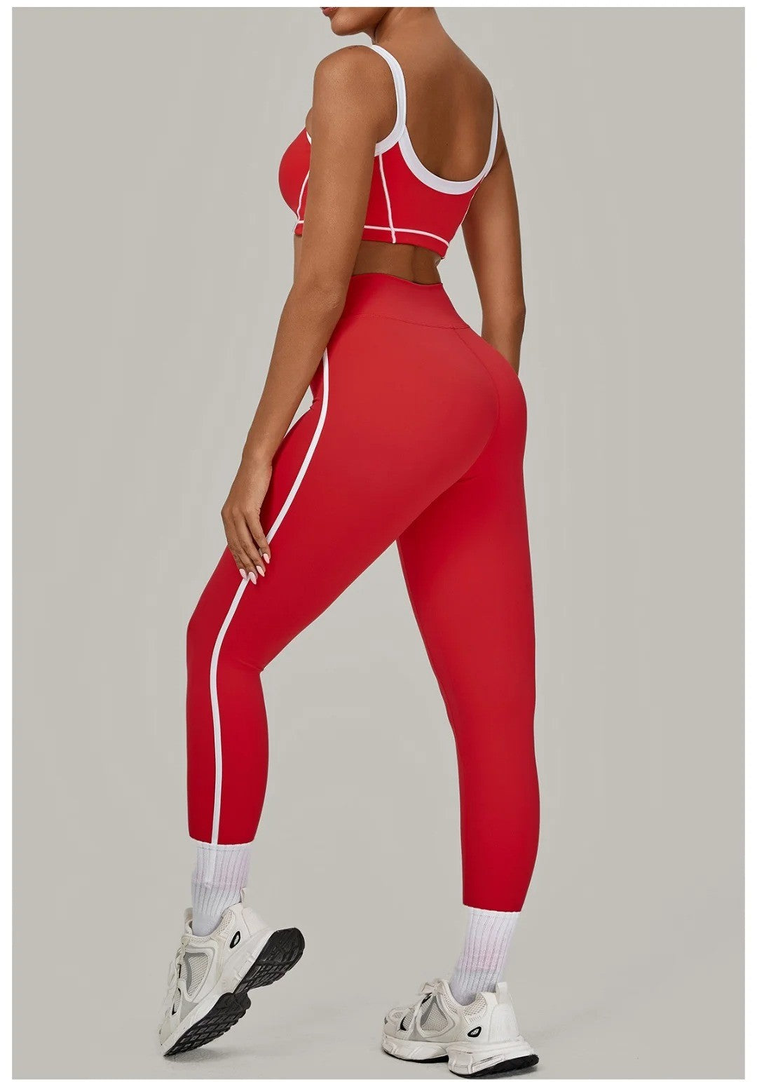 Yoga Suit Sports Fitness High Waist Peach Hip Tight Removable Padding Sports Bra Outfit Running Workout Clothes Gym Leggings Set