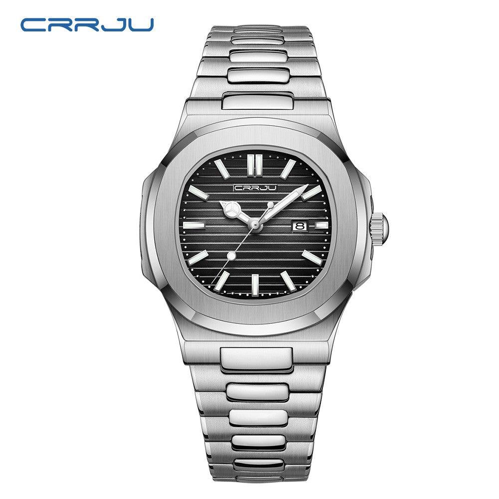 CRRJU  Men Watch 2024 Luxury Top Brand Quartz Watches Business Simple Ultra Thin Luminous Wristwatch Men's Clock Reloj Hombre