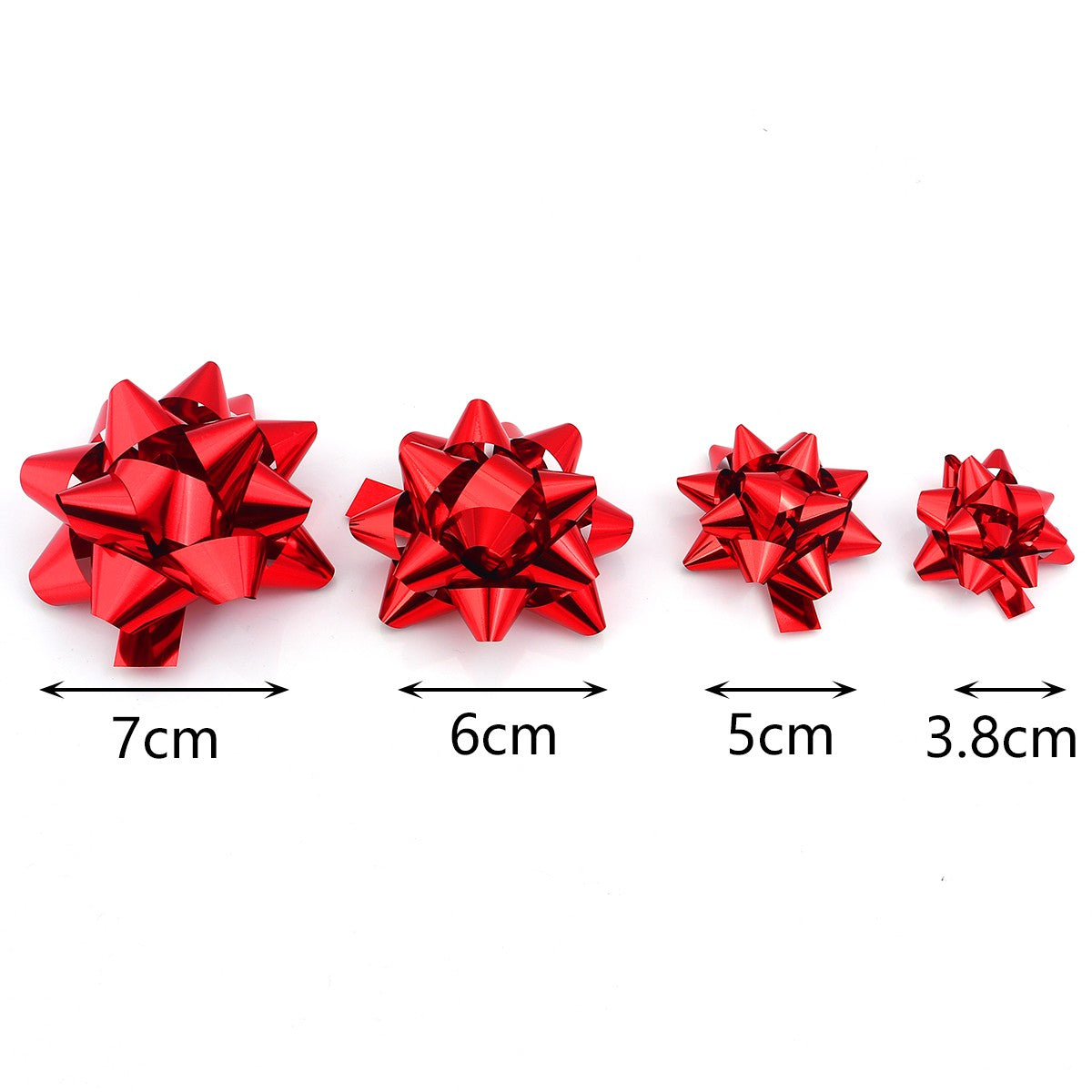 20/10pcs Self-Adhesive Star Flower Ribbon Star Bows For Holiday Valentine Christmas Birthday Party Decoration Gift Wrapping