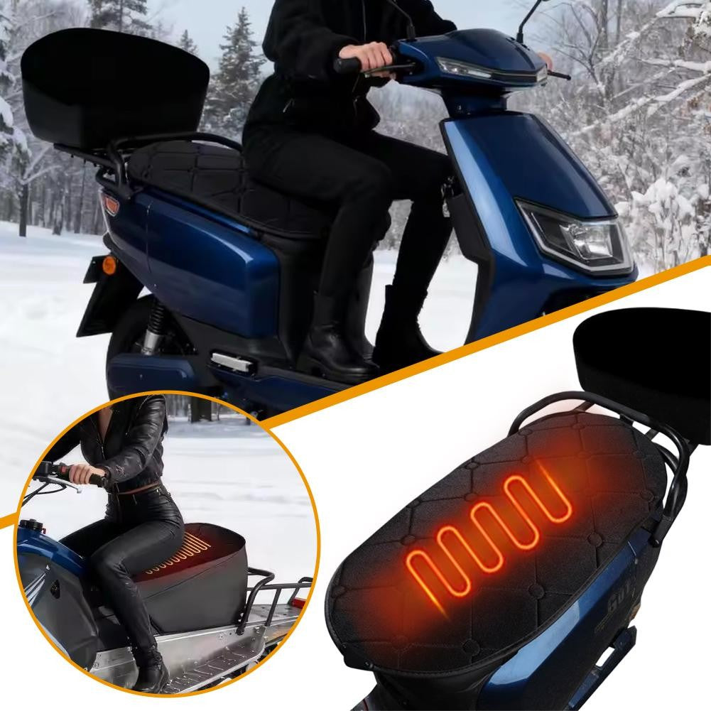 1pç Almofada Aquecida para Assento de Motocicleta USB Almofada Aquecida para Moto Scooter Quente Almofada Aquecida para Veículo Elétrico 2026