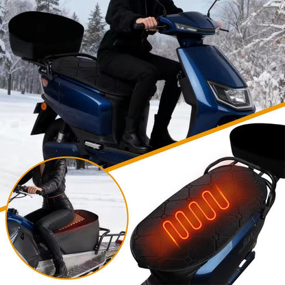 1pç Almofada Aquecida para Assento de Motocicleta USB Almofada Aquecida para Moto Scooter Quente Almofada Aquecida para Veículo Elétrico 2026