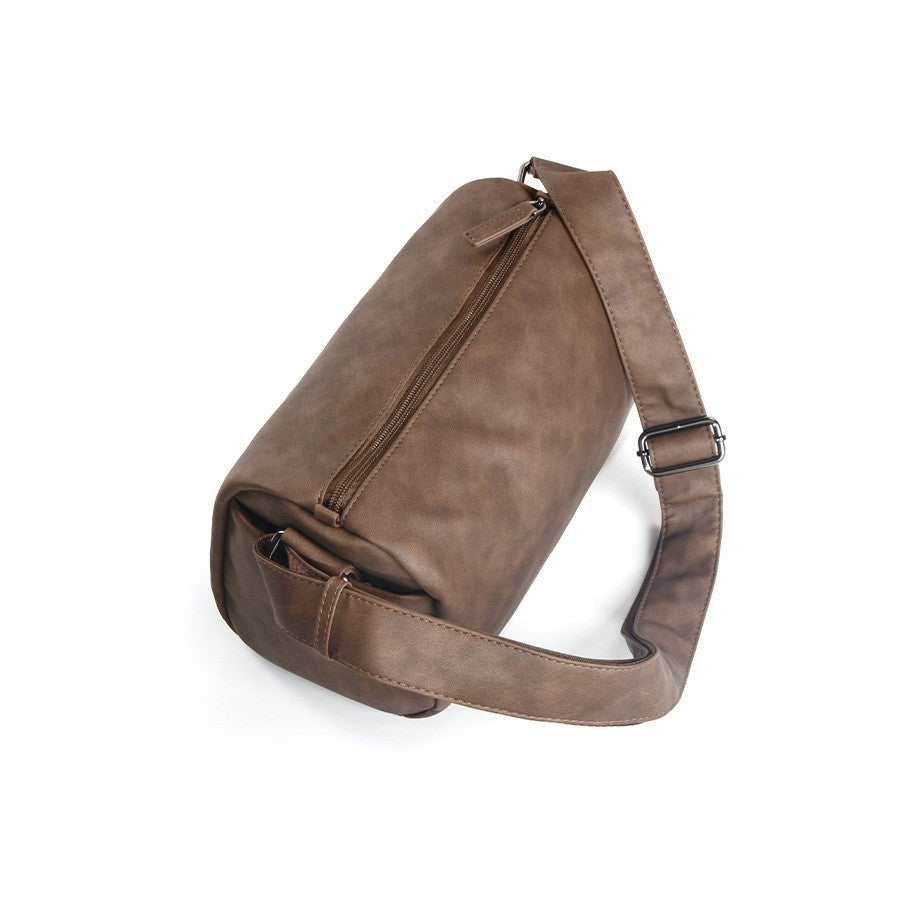 New soft leather men's bag shoulder bag men's leather bag crossbody bag Korean version versatile casual bag small shoulder bag B