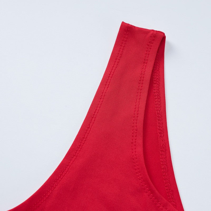 2025 Sexy Sleeveless Side High Split Dress Solid Backless Women Midi Dresses Sum