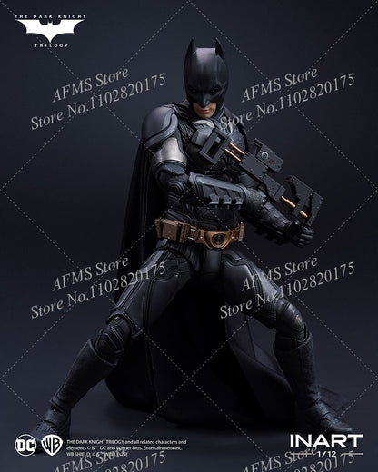 INART 1/12 Boneco Soldado Masculino Batman Christian Bale O Cavaleiro das Trevas Ressurge Herói da Luta Eterna Figura de Ação de 6 Polegadas para Coleção