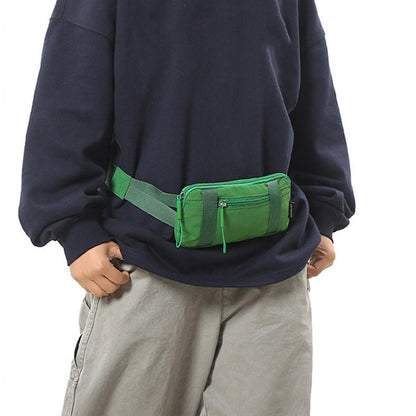 Chest Bag Pure Color Nylon Lightweight Sports Crossbody Bag Outdoor Fitness Running Waist Bag Cycling Fitn Phone Bag