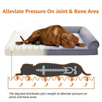 Cama para Cães de Inverno Sofá Cama Pet Profunda Espuma de Memória Filhote de Cachorro Pelúcia Macia Cama Confortável Média Grande Quadrada Tapete Grosso Quente Canil