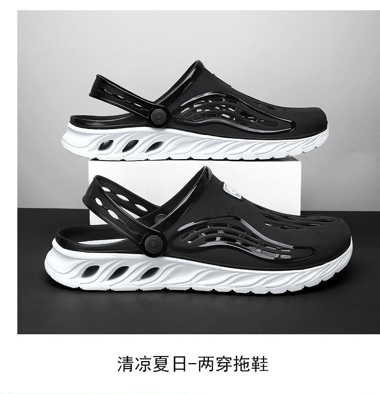 2023 Summer Beach Sandals Non-Slip Breathable Men's EVA Clogs Sandals Trendy Garden Holes Shoes Men Flip Flops
