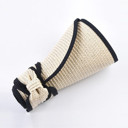 Summer Empty Top Straw Hat For Women Foldable Wide Large Brim Bowknot  Sun Hat Travel Beach UV Protection Caps
