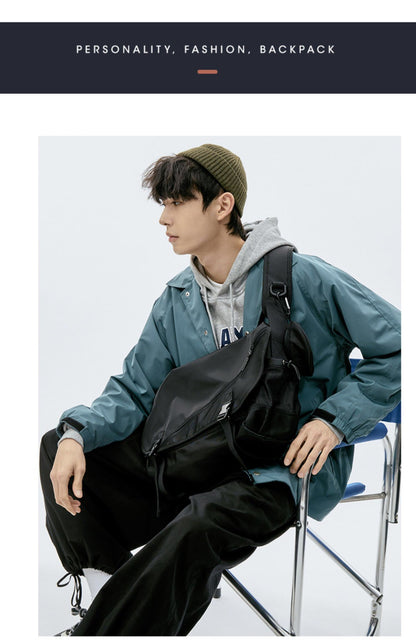 Causal Nylon Shoulder Man Bag Japanese Teenager School Laptop Sling Men's Bag Streetwear Travel Cross Bag Messenger Bags for Men