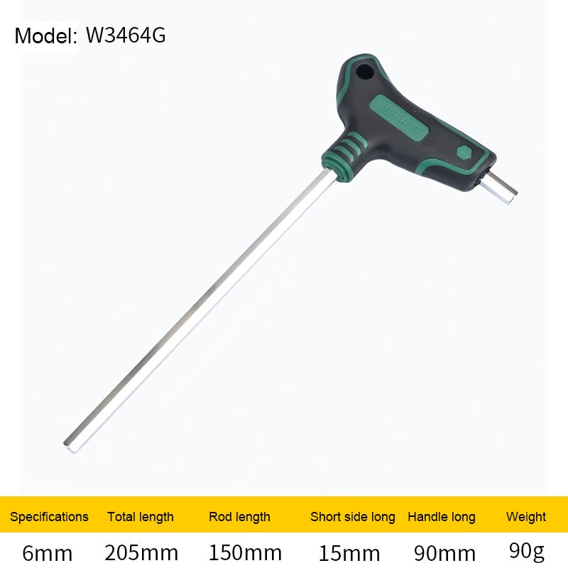 WYNN'S T-Handle Allen Wrench Metric Long Arm Ball/Flat End Hex Key Wrench 1.5-12mm Home Auto Bike Repair Hand Tool Screwdriver