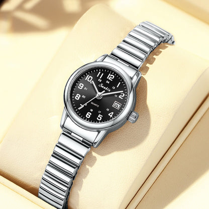 LIGE Sunkta Elegant Fashion Woman Watch Classic Luxury Auto Date Waterproof Simple Stainless Belt Watches for Women Montre Femme