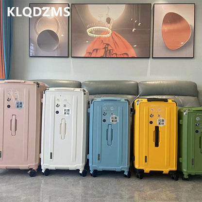 KLQDZMS High Quality Luggage Oversized Capacity Trolley Case PC Code Cart Type Travel Bag Universal Wheel Rolling Suitcase