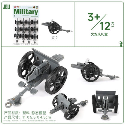 ViiKONDO Bonecos Soldados Exército Brinquedos Modelo Veículo Militar Acessórios Jogo de Guerra Tanque Radar Lançador de Mísseis Artilharia Caça Quartel Ponte