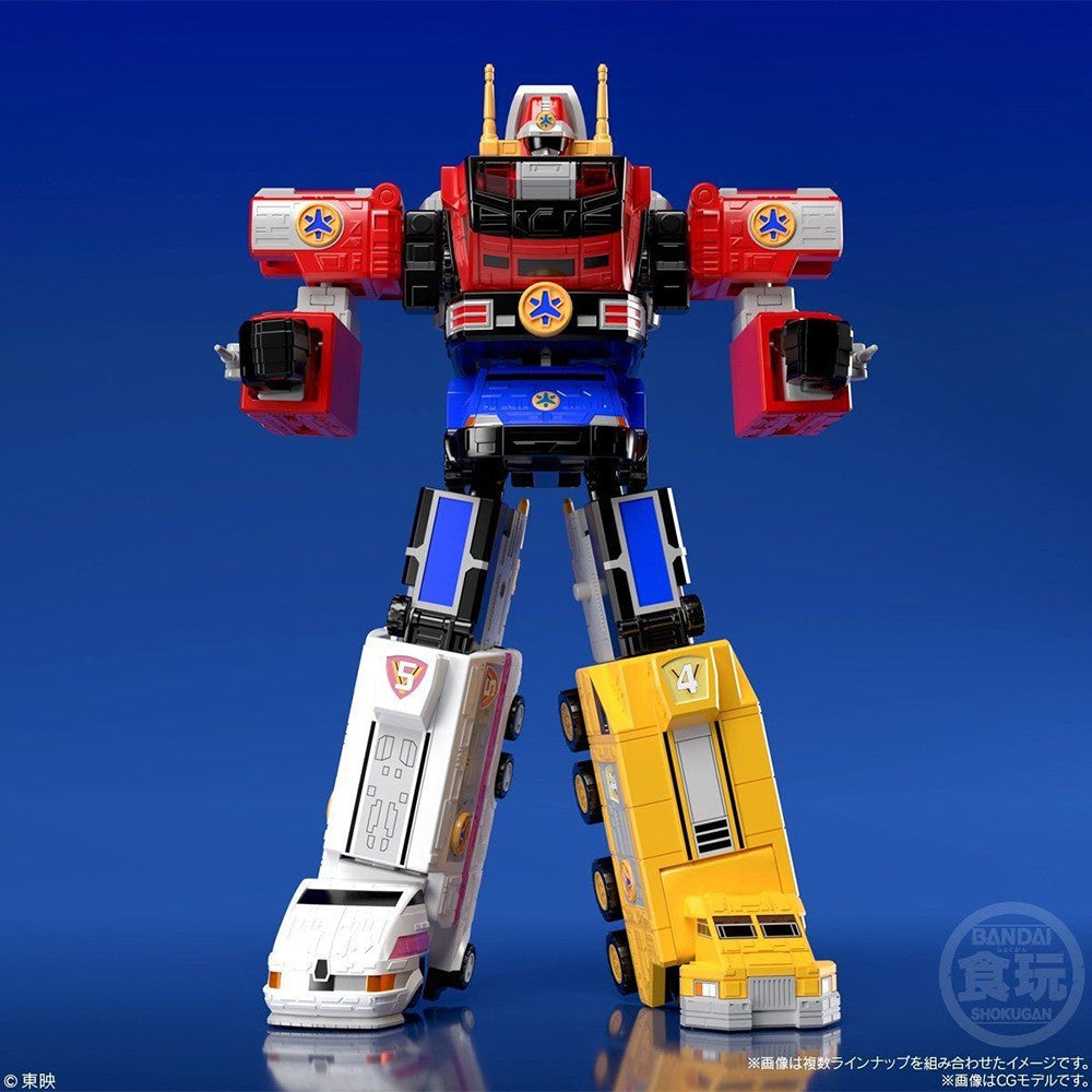 Em Estoque Bandai Original Smp Super Mini-Pla Gogofive Power Rangers Lightspeed Rescue Victory Robo Lightspeed Megazord para Montar
