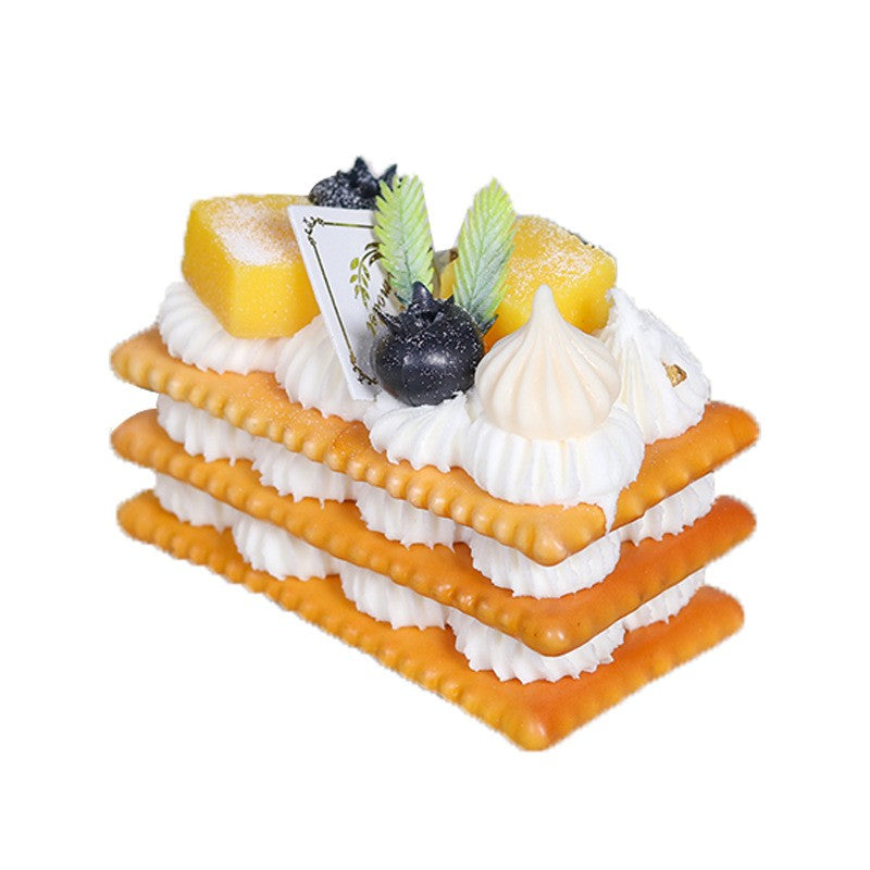 1PC Artificial Kitchen Cakes Dessert Fake Food Decoration Photography  Food Simulation Cake Model Tea Table Decoration FCYY-002