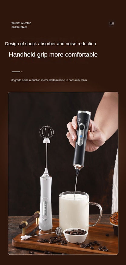 Espumador de leite elétrico, batedor de ovos manual, máquina de café para bebidas, máquina de creme de geleia de 3 velocidades, batedeira de massa para cozinha doméstica