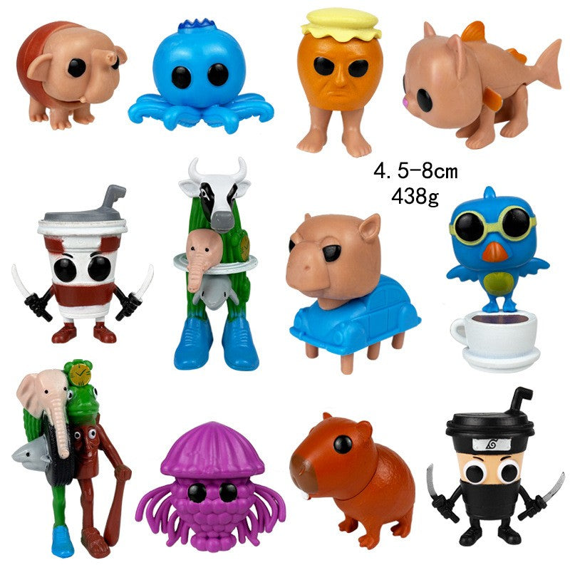 Boneco de brinquedo italiano Brainrot Tung Sahur Tralalero Tralala Figuras Bombardino Crocodilo Shimpanzini Bananini Decoração de modelo Boneca Presente