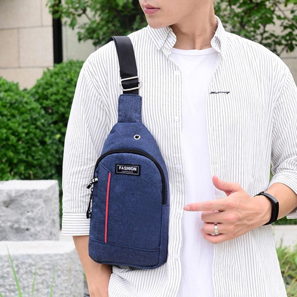Men Small Casual Multifunctional Shoulder Bag Crossbody Bag On Shoulder Portable Travel Sling Bag Pack Messenger Pack Chest Bag