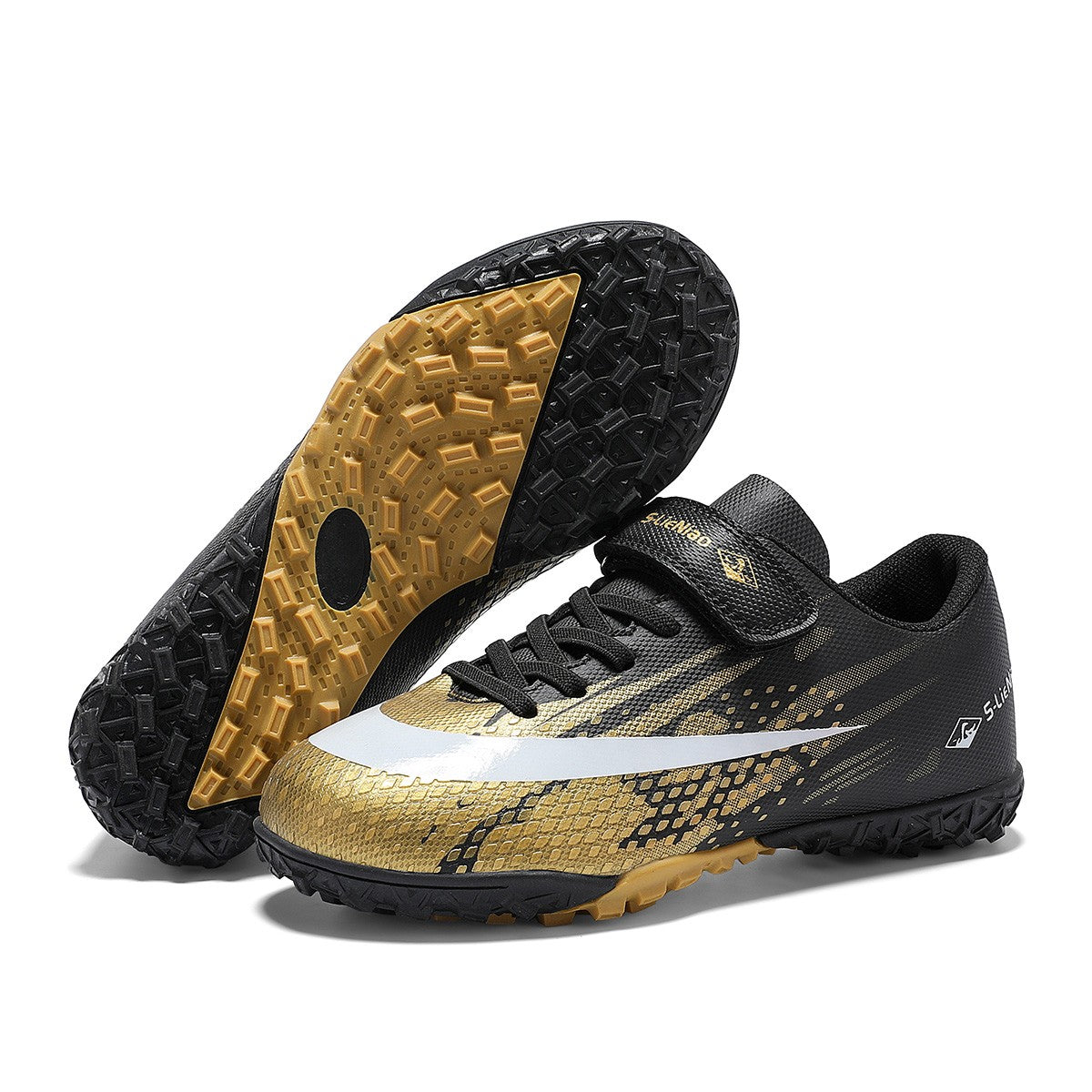 Kids Firm Ground Soccer Cleats, Boys & Girls Athletic Outdoor TF Football Shoes, Children's Lightweight Football training shoes