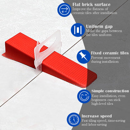 100 Peças de Niveladores de Cerâmica Espaçadores Clipe Kit para Assentamento de Revestimento de Chão e Parede Ferramentas de Construção